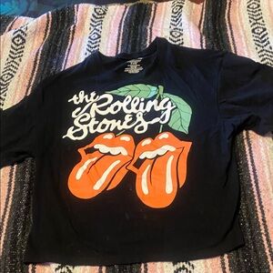 Womens ' Black Rolling Stones Graphic Tee